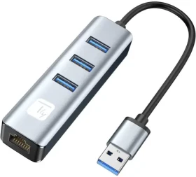 Techly iDATA USB 3.0 - RJ45 / Adaptér / USB 3.2 Gen 1 / RJ-45 Ethernet / hliníkové tělo (TLY_366907)