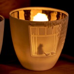 Räder Porcelánový svícen Poetry Birdsong, bílá barva, porcelán