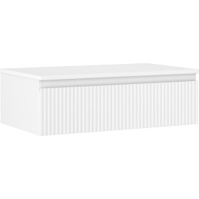 MEXEN/S - Rivel koupelnová skříňka pod umyvadlo 80 cm s deskou, 1 šuplík, reliéf , bílá mat 91A20-08023-1-BFC01