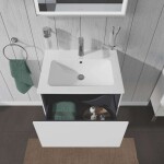 DURAVIT - L-Cube Umyvadlová skříňka 40x62x48 cm, 1 zásuvka, lesklá bílá LC614002222