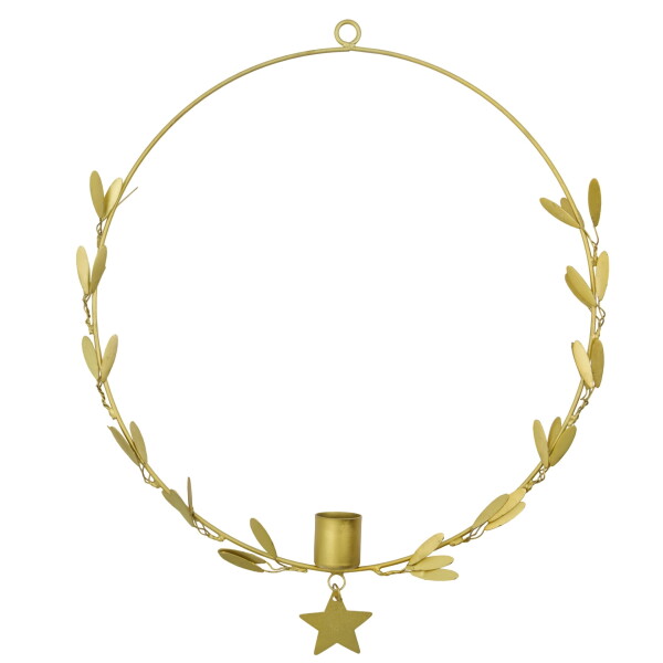 House Doctor Závěsný svícen Mistel Antique Brass 25 cm, zlatá barva, kov