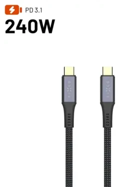 FIXED Media Cable černá / Kabel / USB-C/USB-C / PD 3.1 / 240W / USB4 Gen3 40Gbps / 8K60Hz