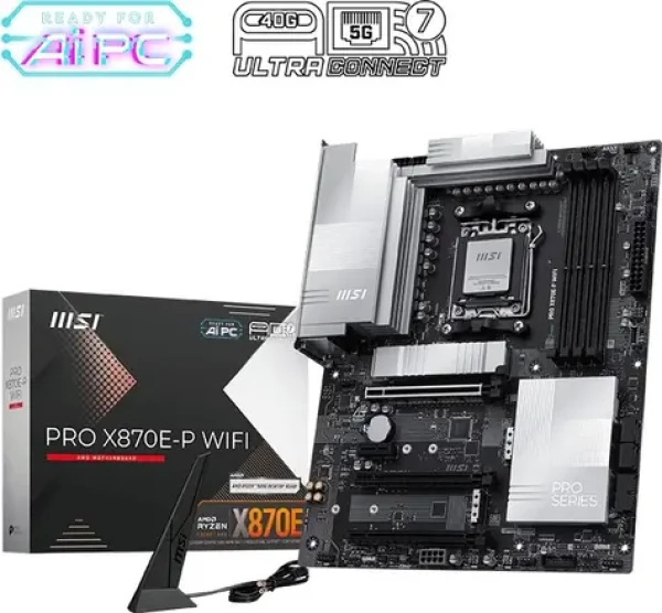 MSI PRO X870E-P WIFI / AMD X870E / DDR5 / SATA III RAID / USB / 5GLAN / M.2 / sc.AM5 / ATX (7E70-003R)