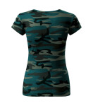 Camo Pure tričko dámské camouflage petrol 2XL
