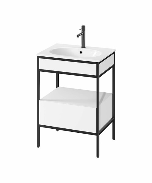 CERSANIT - Sada konzole ZEN 60 (skříňka se zásuvkou + panel FSC MIX70% SGSCH-COC-007574 + umyvadlo) bílá VIR S801-511
