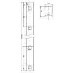MEREO - Fixační (stěnový) profil pro CK106xxS, chrom ALU, 200 cm CKND250Z8