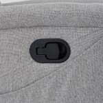 Relaxační křeslo, manuální ovládání, světle šedá látka