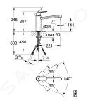 GROHE - Eurosmart Cosmopolitan Dřezová baterie, chrom 30194000