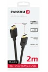 SWISSTEN Kabel HDMI 2.0 (M) - HDMI 2.0 (M) 2m černá / 18 Gbps / 4K / 60Hz / zlacené kontakty (75501112)