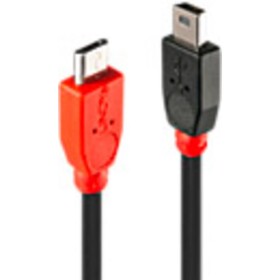 LINDY USB kabel USB 2.0 USB Micro-B zástrčka, USB Mini-B zástrčka 2.00 m černá s funkcí OTG 31719