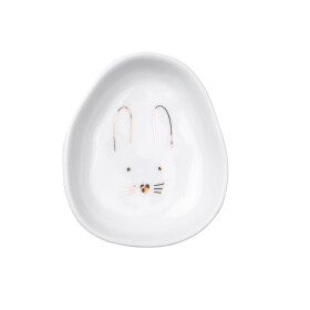 Räder Porcelánový mini talířek Rabbit Gold, bílá barva, porcelán,