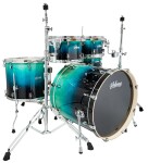 Polmuz Drums Birch Model 3 Blue to Black Fade Rock Set