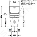 DURAVIT - DuraStyle WC kombi mísa pro SensoWash, s WonderGliss, bílá 21565900001