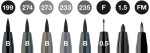Faber-Castell Pitt Artist Pen Brush sada 8 ks Black & Grey