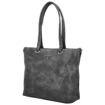 Stylová dámská koženková kabelka na rameno Mileta, šedá