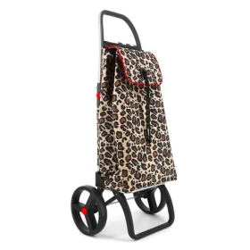 Rolser I-Max Wild 2 Logic RSG leopardí vzor / Nákupní taška na kolečkách / Objem 43 l / Nosnost 40 kg