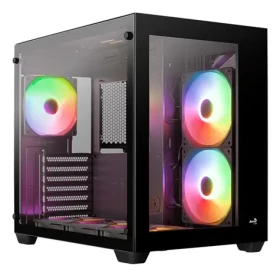 Aerocool Dryft ARGB černá / PC skříň / Midi Tower / ATX / micro-ATX / mini-ITX / 2x USB 3.0 / 1x USB-C / bez zdroje (ACCM-ES01163.11)