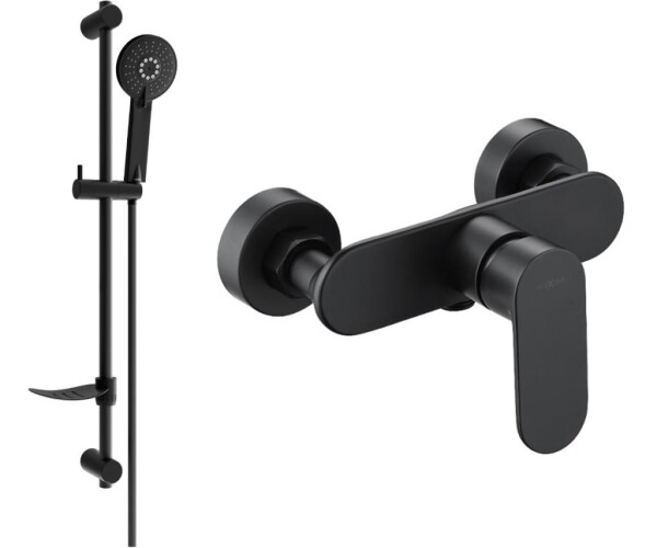 MEXEN - Milo DF40 sprchová baterie s příslušenstvím, černá 7134R40-70