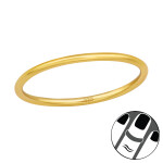 LUNICA Stříbrný midi prsten GOLD 0437