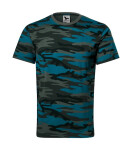 Camouflage tričko unisex camouflage petrol 2XL