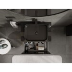 MEXEN/S - Orio koupelnová skříňka pod umyvadlo 70 cm s deskou, 1 šuplík, černá lesk 91A10-07047-1-BFC70