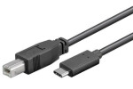 PremiumCord Kabel propojovací USB C samec - USB 2.0 konektor B samec 1m (ku31cd1bk)