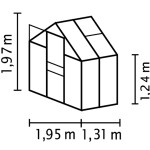 Skleník z čirého kaleného skla Vitavia Venus 2500, sklo 3 mm (černý)