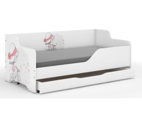 DumDekorace Dětská postel s motivem holčičky na kole 160x80 cm