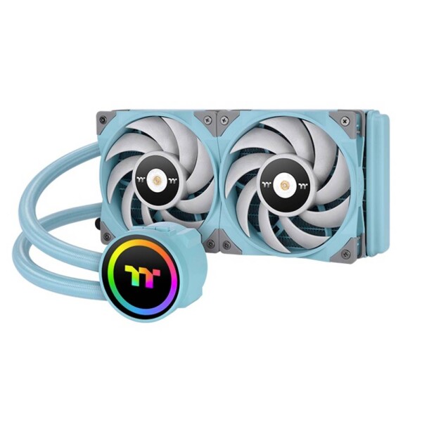 THERMALTAKE Toughliquid 240 ARGB modrá / AIO vodní chladič CPU / 2x 120 mm / 2000 RPM @ 22.3 dB / 58.35 CFM (CL-W319-PL12TQ-A)