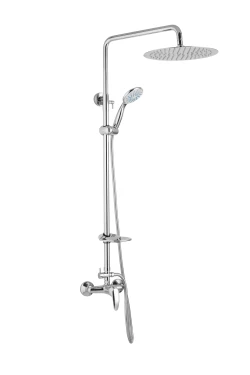 JB Sanitary Sprchová sestava s baterií SLIM s horním vývodem, průměr 30cm, s příslušenstvím SA 61 011 12 4