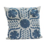 MADAM STOLTZ Vyšívaný povlak na polštář Suzani 45 × 45 cm, modrá barva, textil