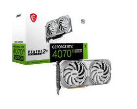 MSI GeForce RTX 4070 Ti SUPER 16G VENTUS 2X WHITE OC / 2340-2610 MHz / 16GB GDDR6X / 256-bit / 1x HDMI + 3x DP (RTX 4070 Ti SUPER 16G VENTUS 2X WHITE OC)