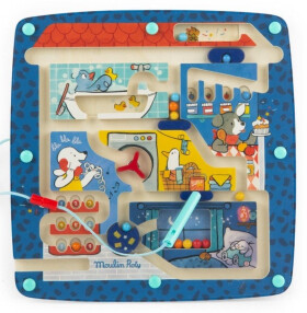 MOULIN ROTY Magnetický labyrint Puce Pilou