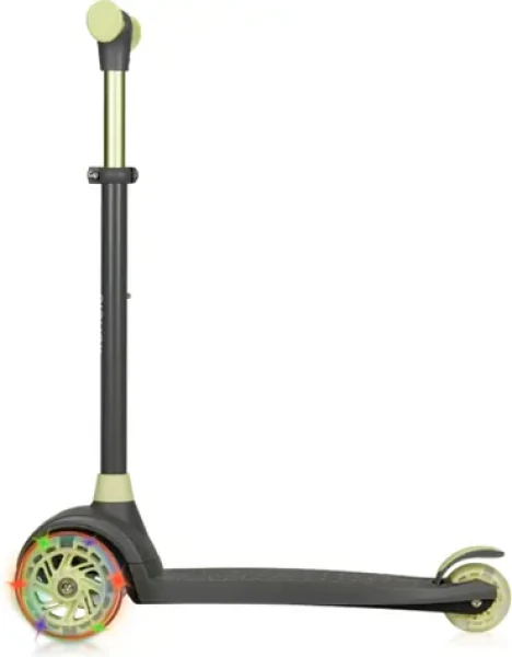 LIONELO Koloběžka Jessy Grey Green / Tříkolová / 4 výšky řídítek / LED kolečka / do 50 kg (LO-JESSY GREY GREEN)
