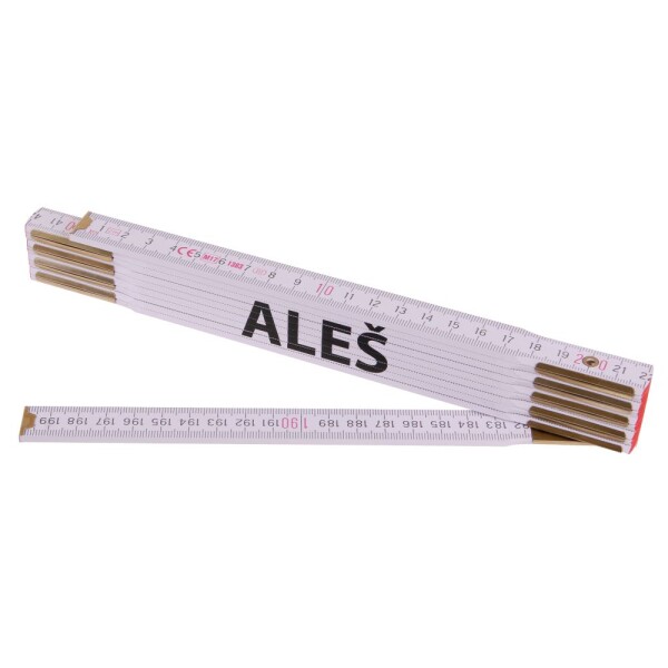 Metr skládací, 2m, dřevěný, PROFI, "ALEŠ"
