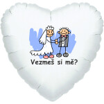 Vezmes si mě? balónek srdíčko bílé balonky.cz Vezmes si mě? balónek srdíčko bílé balonky.cz