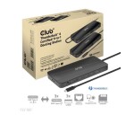 Club3D Dokovací stanice USB-C 11v1, 2xDP, 3xUSB-C, 3xUSB, 1xRJ45, čtečka SD karet, černá EDF_795231