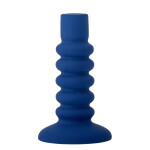 Bloomingville Svícen Thorne Blue 18,5 cm, modrá barva, keramika