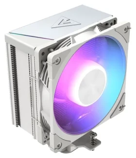 Modecom Volcano 0C T721 ARGB bílá / Chladič CPU / 4x heatpipe / 120 mm ARGB / AM4 + AM5 + Intel (MC-C-T721-AF0-W)