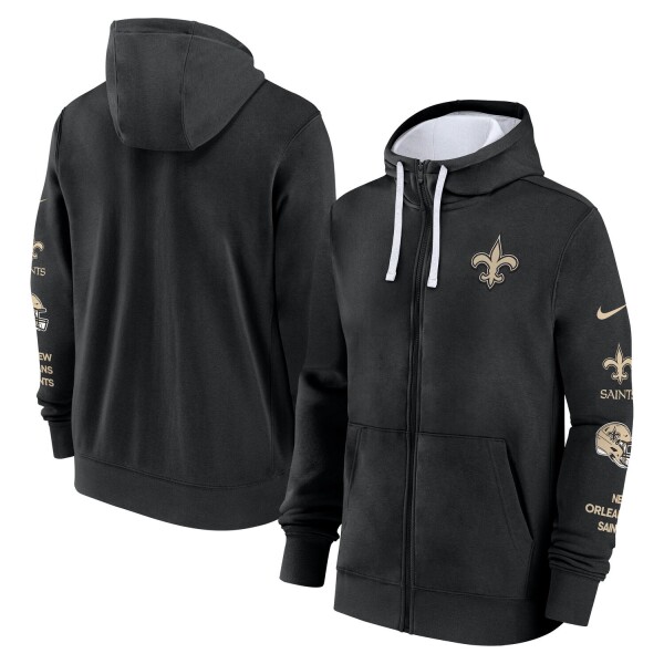 Nike Pánská mikina New Orleans Saints NFL Full-Zip Club Fleece Hoodie Velikost: S