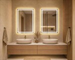 Kielle - Idolio Zrcadlo s LED osvětlením a vyhříváním, 70x100 cm 50324111