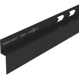 MEXEN - Line-B spádová lišta nástěnná 180 cm pravá, černá 187002180R
