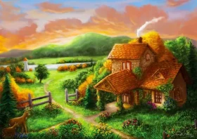 ENJOY Puzzle Chaloupka za soumraku