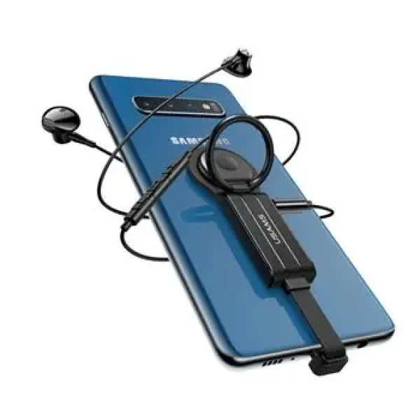 USAMS SJ359 Type C 3.5mm + Type C a Držáku Na Prst černá (6958444970608)