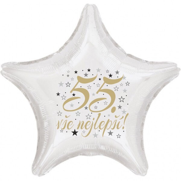 55. narozeniny balónek hvězda Balonky.cz 55. narozeniny balónek hvězda Balonky.cz