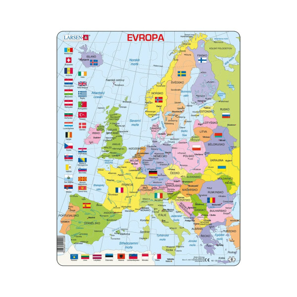 Puzzle MAXI Mapa Evropy (na šířku)/70dílků