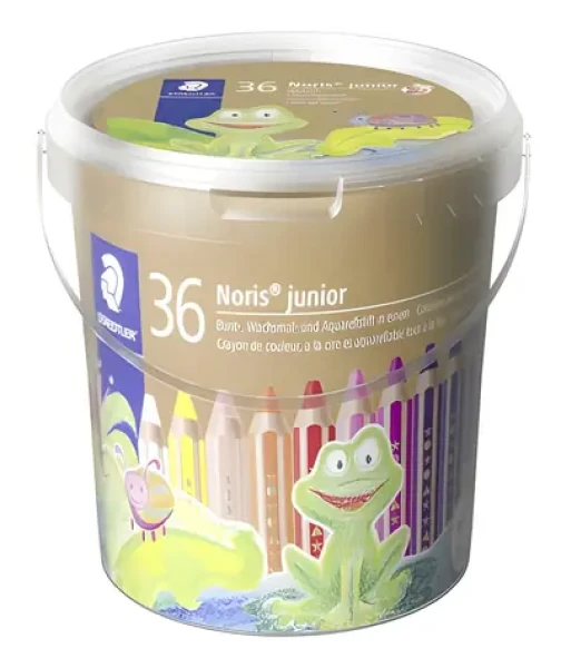 STAEDTLER Pastelky Noris Junior 3v1 / 36 ks / 18 barev / s ořezávátky / od 2 let (140 C36)