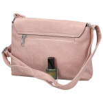 Trendy dámská koženková crossbody kabelka Derika, růžová
