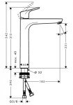 HANSGROHE - Focus Umyvadlová baterie 230, chrom 31532000