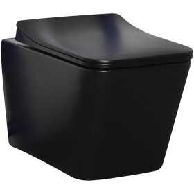 KERRA - Miska WC závěsná Tinos BLM se sedátkem (černý mat) 5907548115263